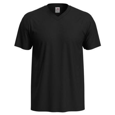 Koszulka męska czarna roz.XL 155 g/m² Stedman Classic-T T-shirt V-neck ST2300