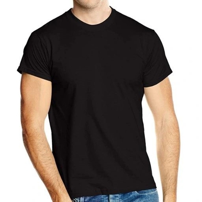 Koszulka T-shirt męski czarny XL