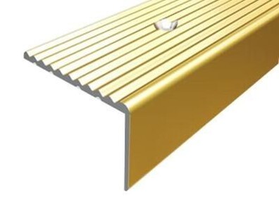 Listwa - profil schodowy aluminiowy  30x30 1,8m złoto