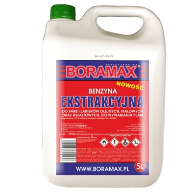 Benzyna ekstrakcyjna 5L Boramax BO-ROZP-BENZ-EK-5L