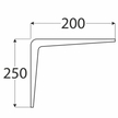 Wspornik stalowy 250x200 mm biały WS 250 (2)