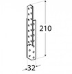 Łącznik krokwiowy 210x32x2,0 prawy LK 4 (3)