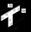 Łącznik typu T  70x50x16x2,0              KT 1 (2)
