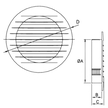 Kratka wentylacyjna D 150 KRO brąz  007-0310  DOSPEL (3)