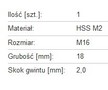 Narzynka M16 HSS M2  YT-2971 (2)