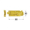 Zasuwa płaska 80x30x3,0 ocynk żółty WZP 80 (3)
