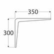 Wspornik stalowy 350x300 mm szary WS 350 (2)