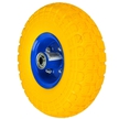 Koło wózka 3.50-4 poliuretan Geko G71026 kółko pełne żółte (2)