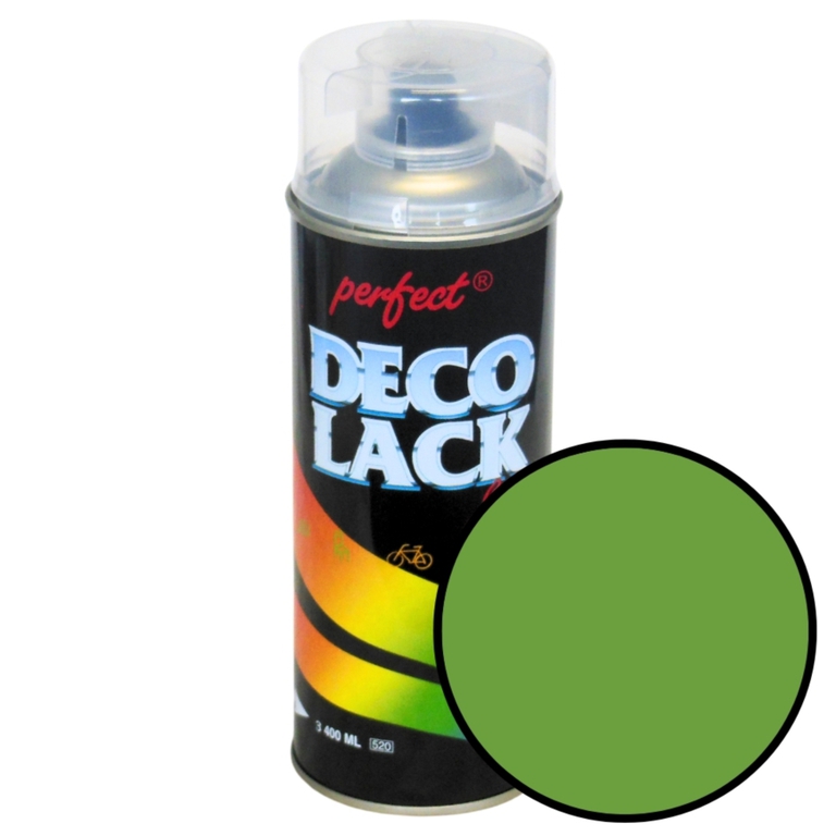Spray 400ml RAL 6018 zielony jasny połysk Deco Lack Perfect lakier (1)