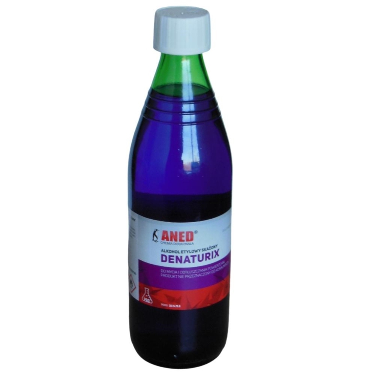 Denaturat 0,5L fioletowy Aned Denaturix butelka szkło (1)
