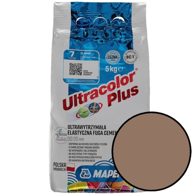 Fuga Ultracolor Plus 5 kg kolor 142 brąz MAPEI (1)
