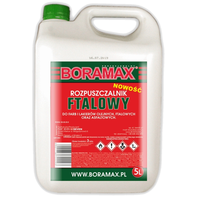 Rozpuszczalnik ftalowy 5L Boramax do farb olejnych i ftalowych (1)