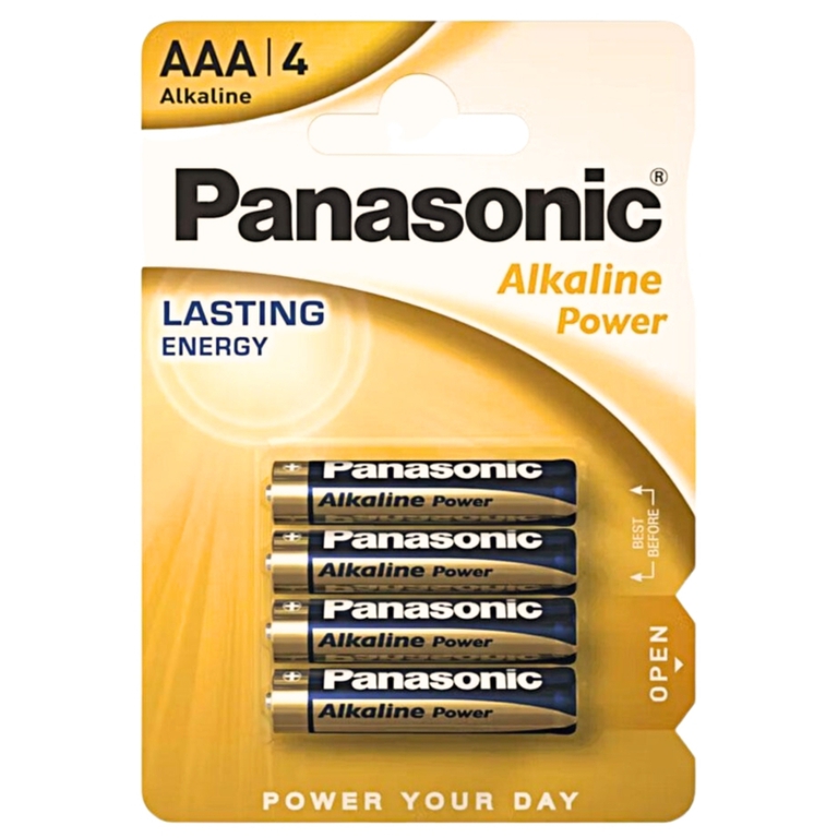 Bateria LR03 4szt. Panasonic alkaliczna AAA 44,5x10,5mm 1,5V (1)