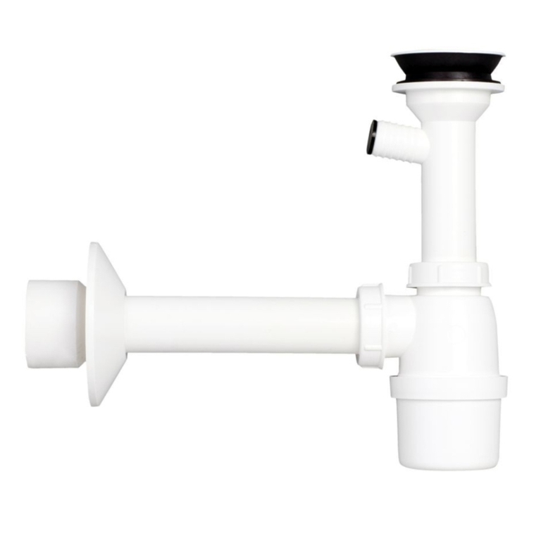 Syfon umywalkowy ⌀ 32/50mm biały pralka Karlak SYF016 (1)