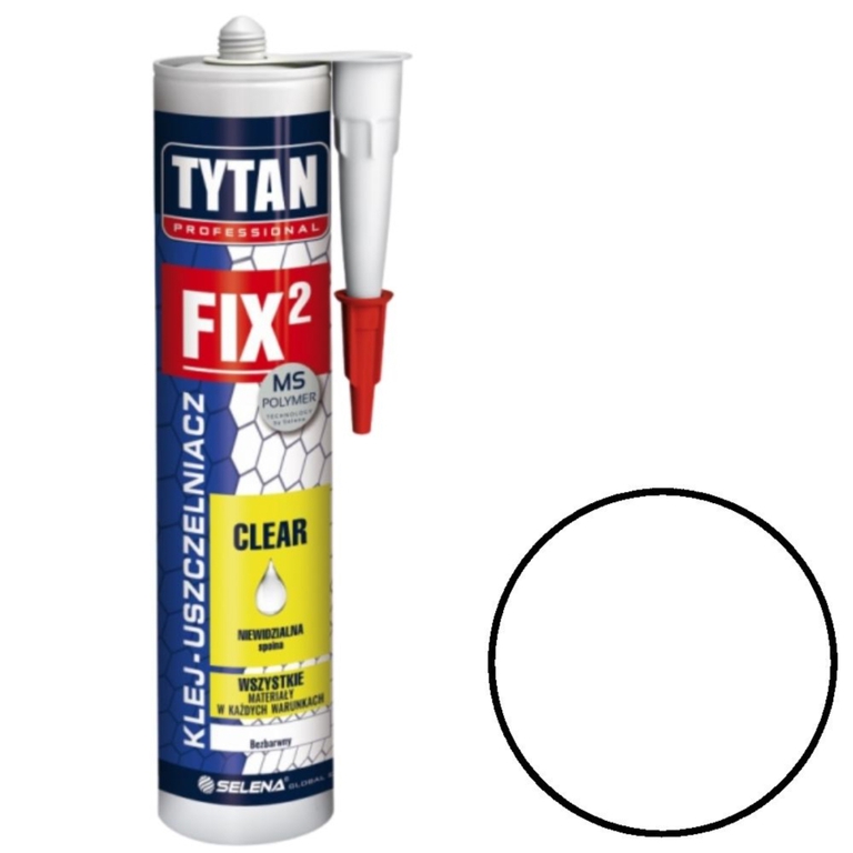 Klej uszczelniacz FIX2 CLEAR bezbarwny 290ml Tytan 10041243 (1)