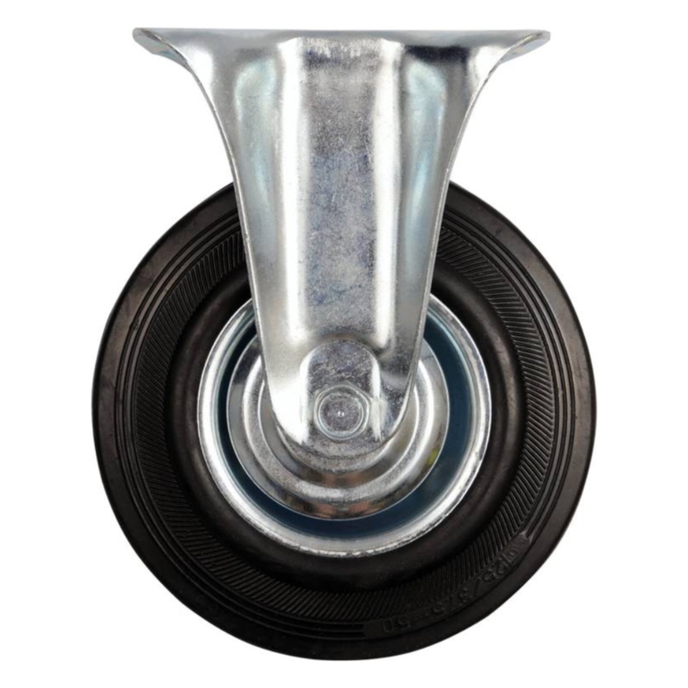 Koło jezdne stałe ⌀ 100mm guma czarna łoże kółko Vorel 87302 (1)
