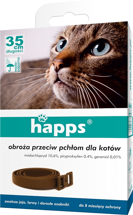 Obroża przeciw pchłom 35cm dla kota happs 441 (1)