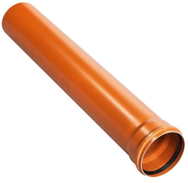 Rura kanalizacyjna PVC 160x1000x3,2mm zewnętrzna pomarańcz SN 2 Kanplast KZ-RV-06-0-10-2W-P (1)