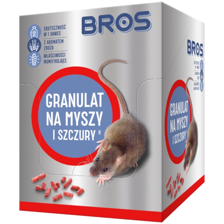 Granulat na myszy i szczury 140g BROS (1)