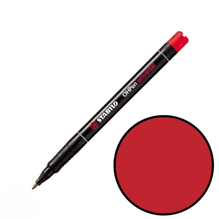 Marker permanentny czerwony ⌀0,7mm Stabilo OHPen Superfine (1)