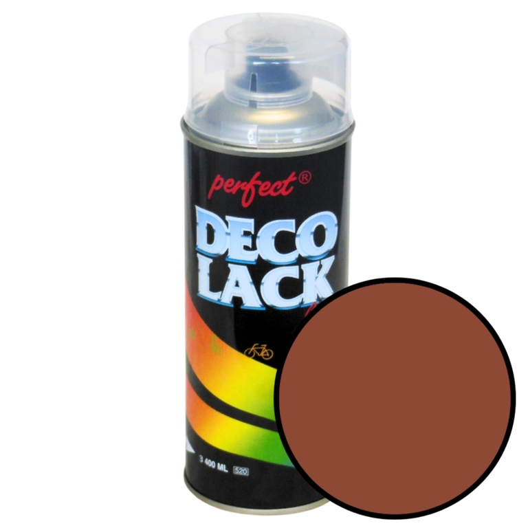 Spray 400ml RAL 8004 brązowy jasny połysk Deco Lack Perfect lakier (1)