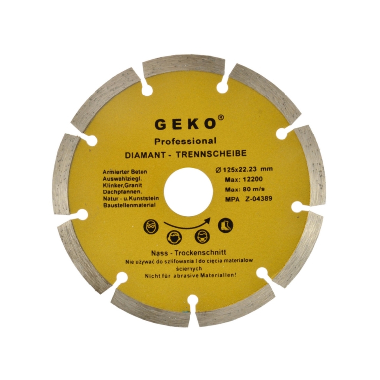 Tarcza diamentowa 125x22,2mm nasyp segment 8mm profi Geko G00251 (1)