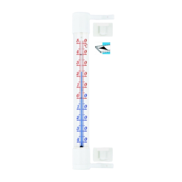 Termometr zewnętrzny 27cm biały lub brązowy -40/50°C PVC Ramco (1)