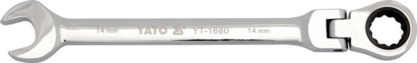 Klucz płasko oczkowy 13mm grzechotka łamany  YT-1679 (1)