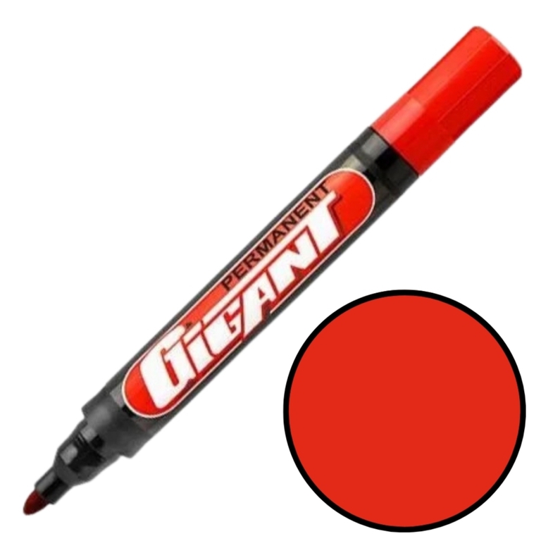 Marker permanentny czerwony ⌀1,5-2,5mm Gigant Kamet KM1030 (1)