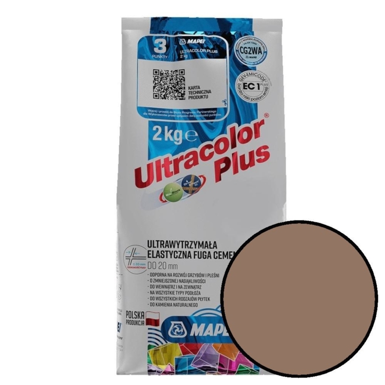 Fuga Ultracolor Plus 2 kg kolor 142 brąz MAPEI (1)