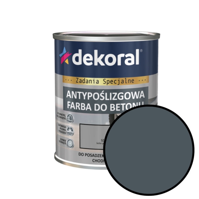 Emalia akrylowa do posadzek 0,75L grafitowo szara mat Akrylit B Dekoral (1)