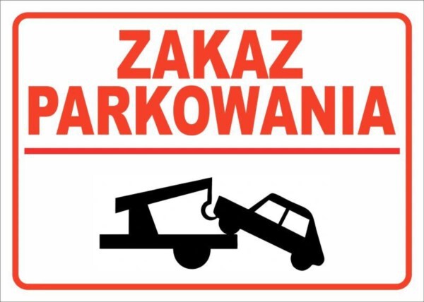 Tablica Zakaz Parkowania 35x25 (1)