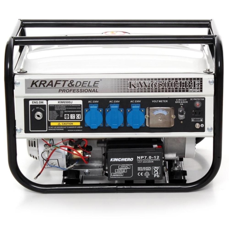 Agregat prądotwórczy 2500W 230V 12V benzynowy 6,5KM Kraft&Dele KD114 (1)