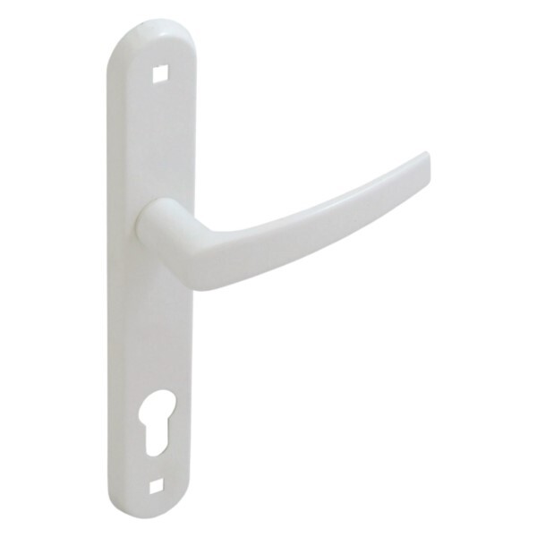 Klamka drzwiowa 90mm wkładka biała (1)