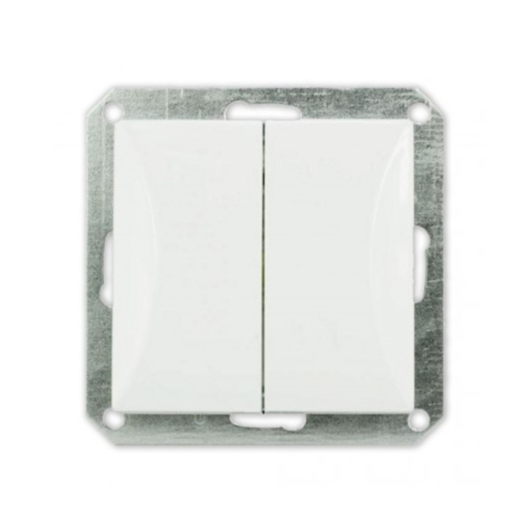 Wyłącznik moduł podwójny Opal biały Timex WP-2/m Op BI (1)